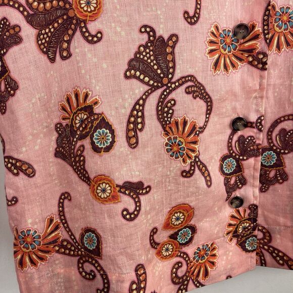 ALC Sullivan Linen Top Oversized Boxy Fit Women Size XS Button Front Lightweight - Picture 7 of 16